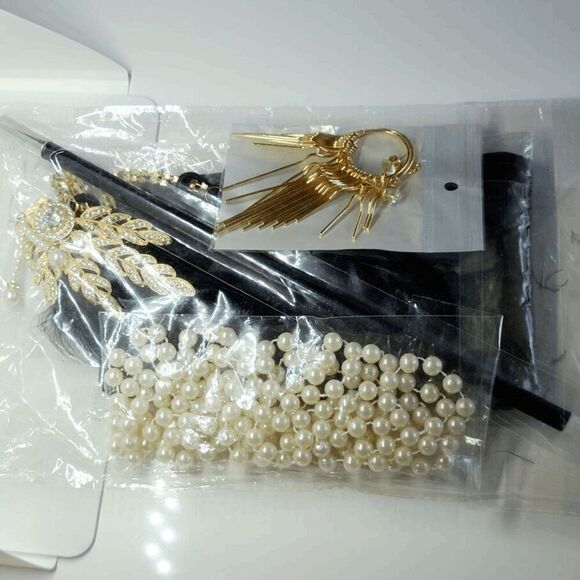 5PCS 1920s Accessories Flapper Great Gatsby Vintage Retro Costume Set NEW - Picture 11 of 16
